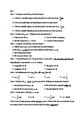 Đề kiểm tra môn Toán - Đề 3
